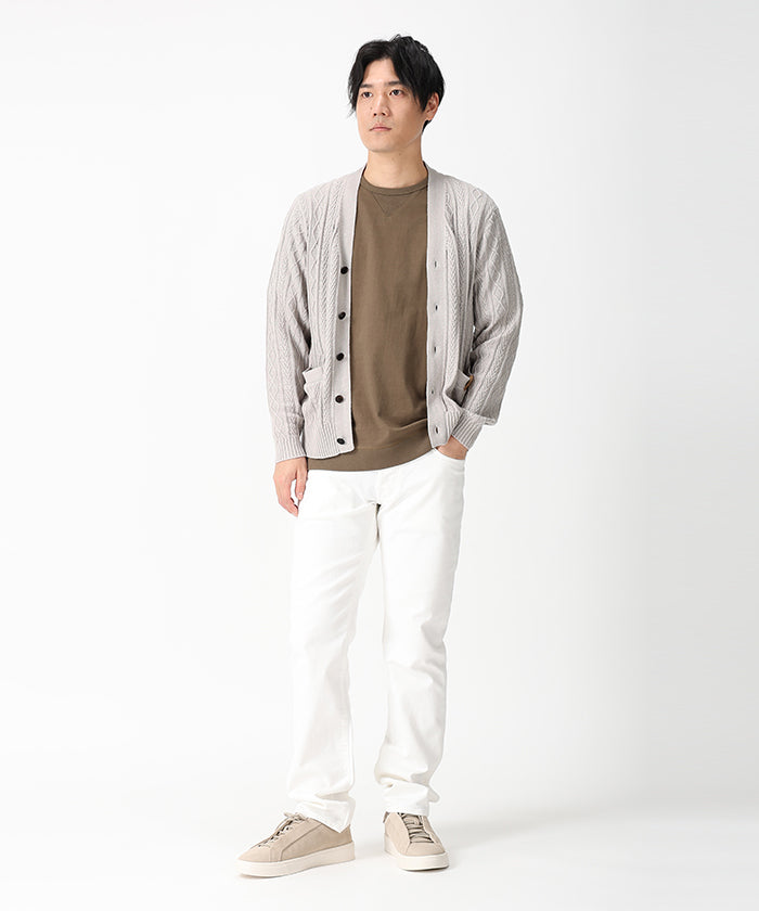ケーブルニットカーディガン 51KN01]グレー6203640105メンズ – HUNTING