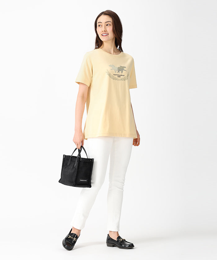 プリントTシャツ 51TS54]イエロー 6203765444ウィメンズ