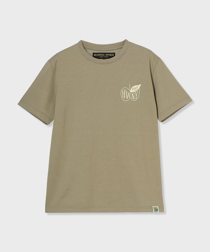 Jih Nunc オリーブグリーン ペイズリー柄 半袖シャツ MEN'S BIGI シャツ ペイズリージャカード/透かし柄オープン