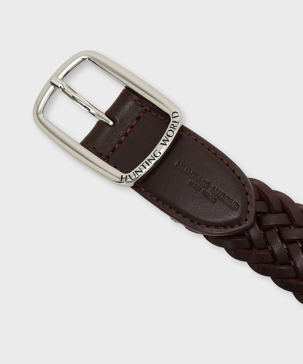 レザーメッシュベルトBE002]ダークブラウン6509900138 – HUNTING WORLD