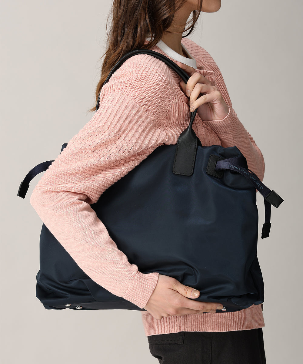 アットイーズサックフル[トートバッグM 7302SCF]ネイビー6109403478