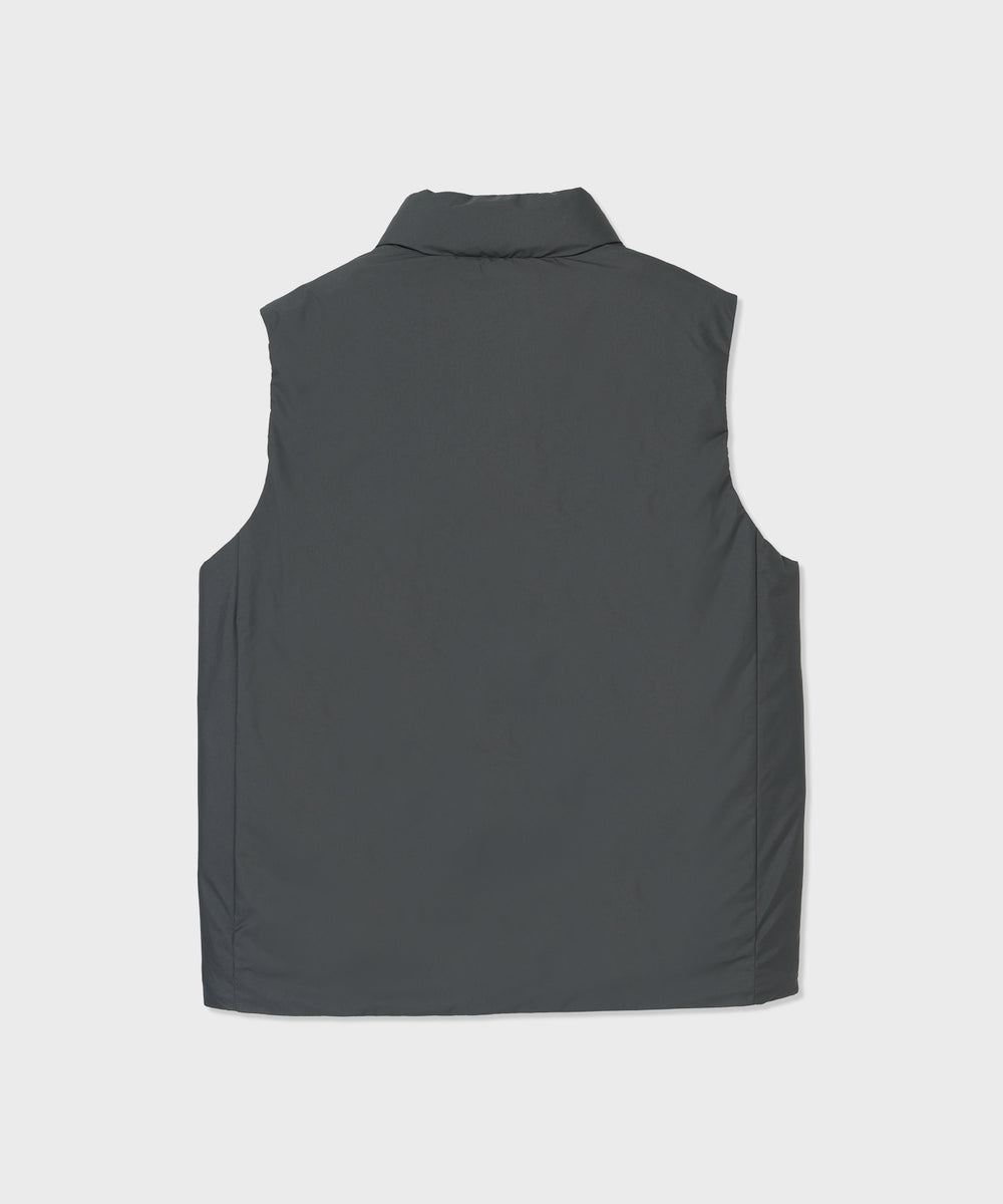 CRAFTED BY DESCENTE.LAB[クロスプリーツダウンベスト FVE01M]グレー