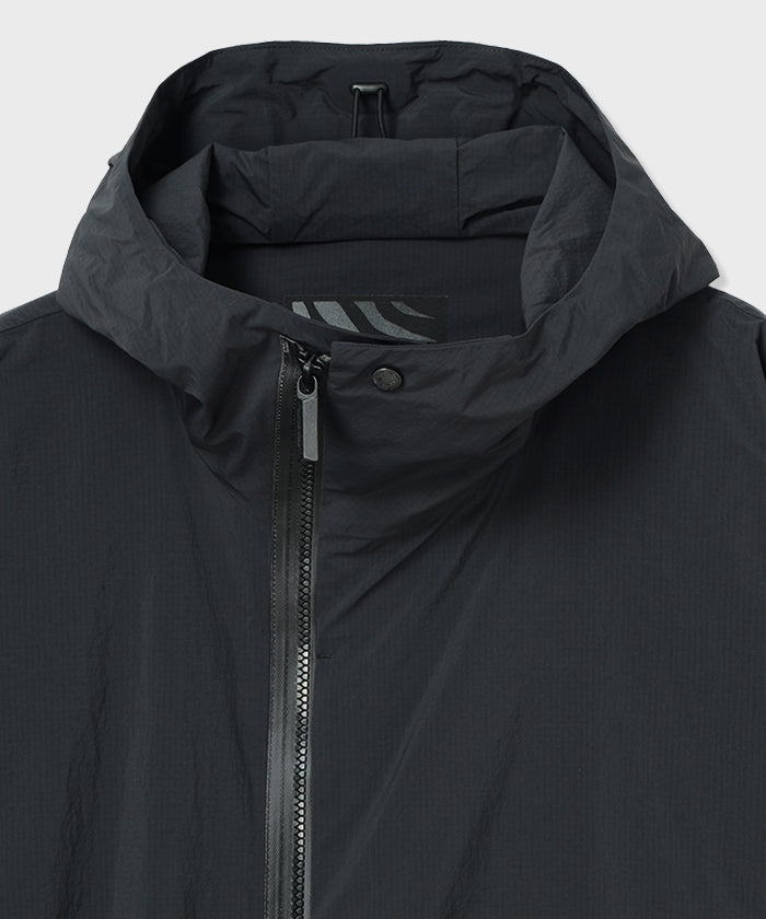 CRAFTED BY DESCENTE.LAB[リンクルドリップストップ エアリーパッカブルジャケット SJK35M]ブラック6233600408メンズ