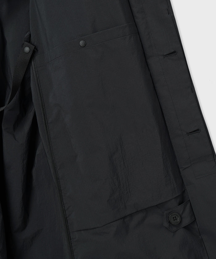 CRAFTED BY DESCENTE.LAB[リンクルドリップストップ エアリーバルカラーコート SWB34M]ブラック6233600308メンズ