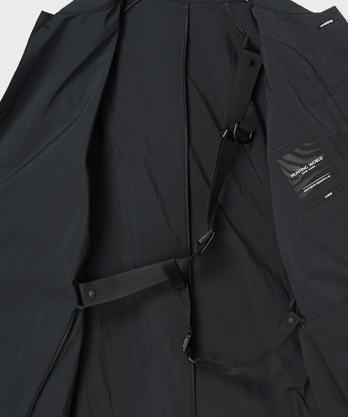 CRAFTED BY DESCENTE.LAB[リンクルドリップストップ エアリーバルカラーコート SWB34M]ブラック6233600308メンズ