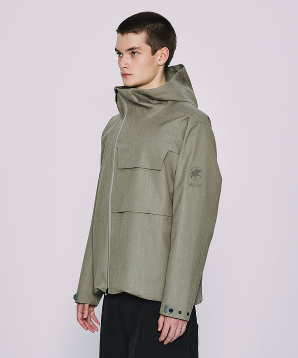 CRAFTED BY DESCENTE.LAB[シンセティック・リネン3L ハードシェルジャケット SWB31M]グレー6233600105メンズ