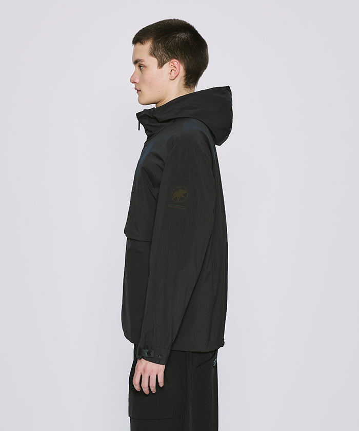 CRAFTED BY DESCENTE.LAB[リンクルドリップストップ エアリーパッカブルジャケット SJK35M]ブラック6233600408メンズ