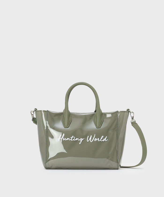 HUNTING WORLD ハンドバッグ オリーブグリーン 美品✨HUNTING WORLD 2way メッセンジャーバッグ オリーブ