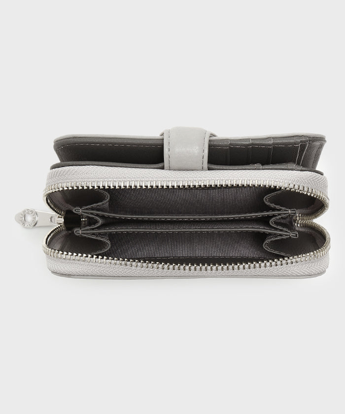 ヴィオラ[ダブルジップウォレット 254VOL]グレー6119440105