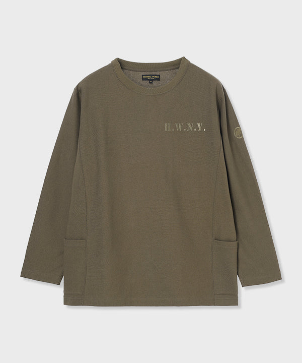 【美品】クラブハウス Clue Haus ゴルフ オリーブ Tシャツ Lサイズ ロングスリーブTシャツ 52TS01]オリーブ6204660146メンズ