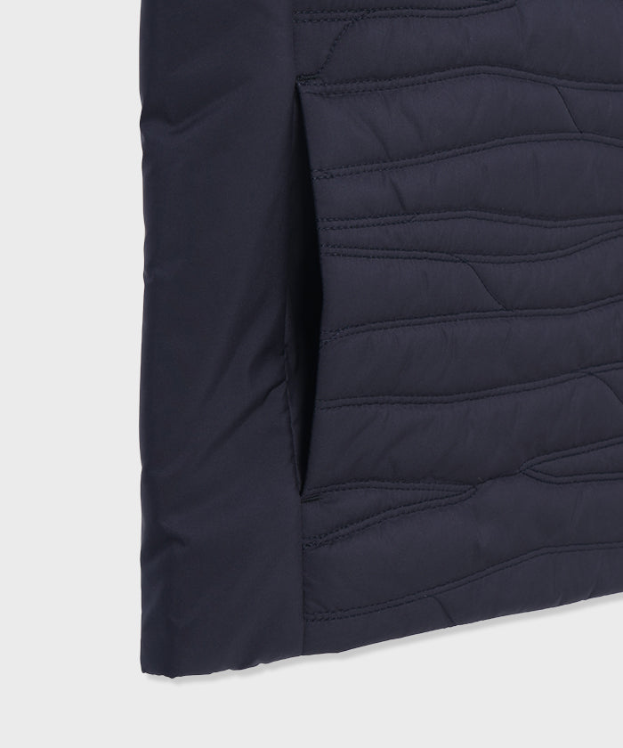 CRAFTED BY DESCENTE.LAB[ヒートナビ キルティングベスト FVE46M]ネイビー6234601178メンズ