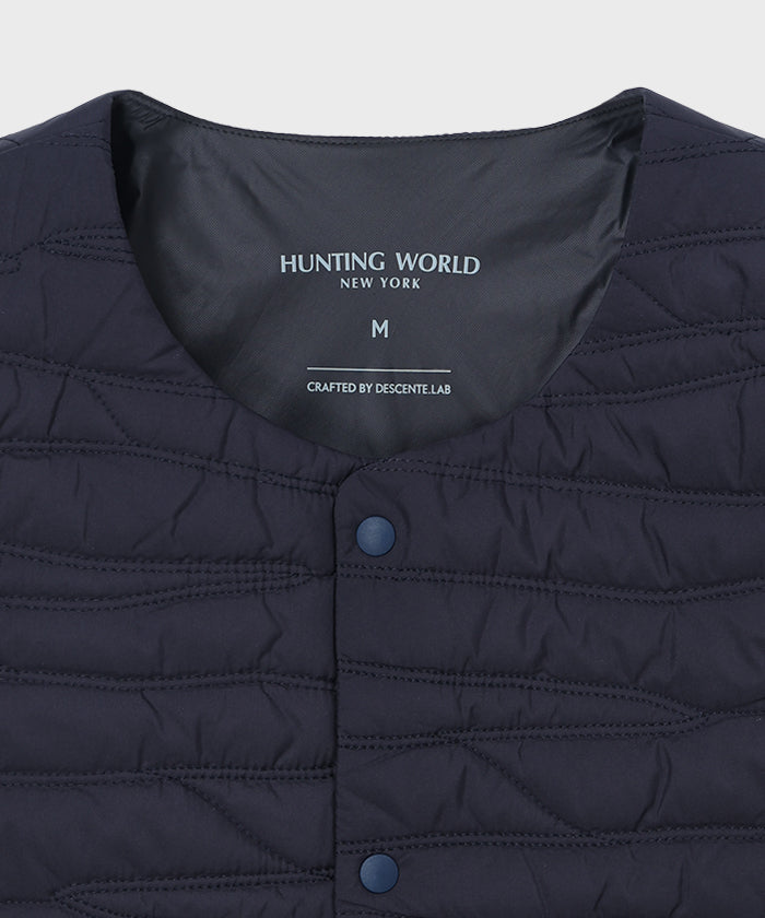 CRAFTED BY DESCENTE.LAB[ヒートナビ キルティングベスト FVE46M]ネイビー6234601178メンズ