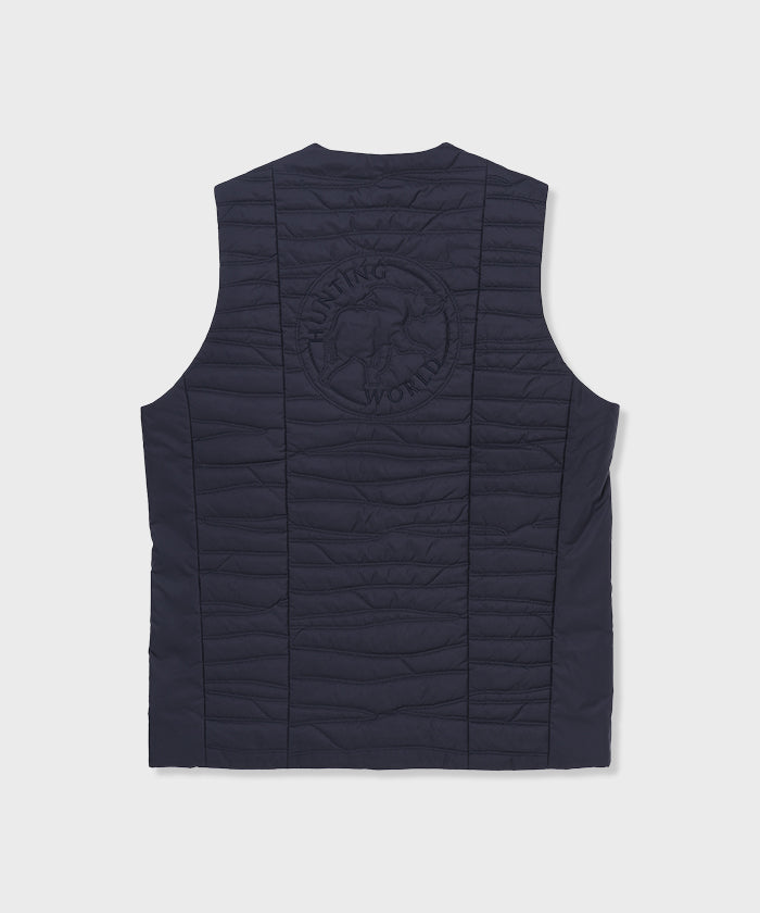 CRAFTED BY DESCENTE.LAB[ヒートナビ キルティングベスト FVE46M]ネイビー6234601178メンズ