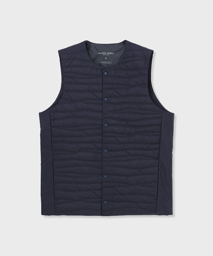 CRAFTED BY DESCENTE.LAB[ヒートナビ キルティングベスト FVE46M]ネイビー6234601178メンズ (ネイビー)