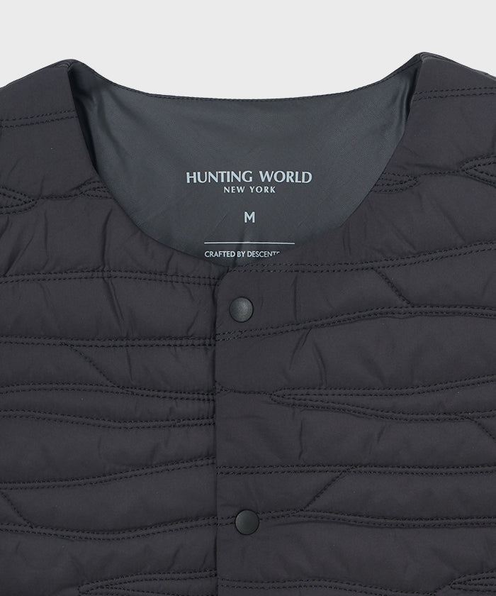 CRAFTED BY DESCENTE.LAB[ヒートナビ キルティングベスト FVE46M]ブラック6234601108メンズ