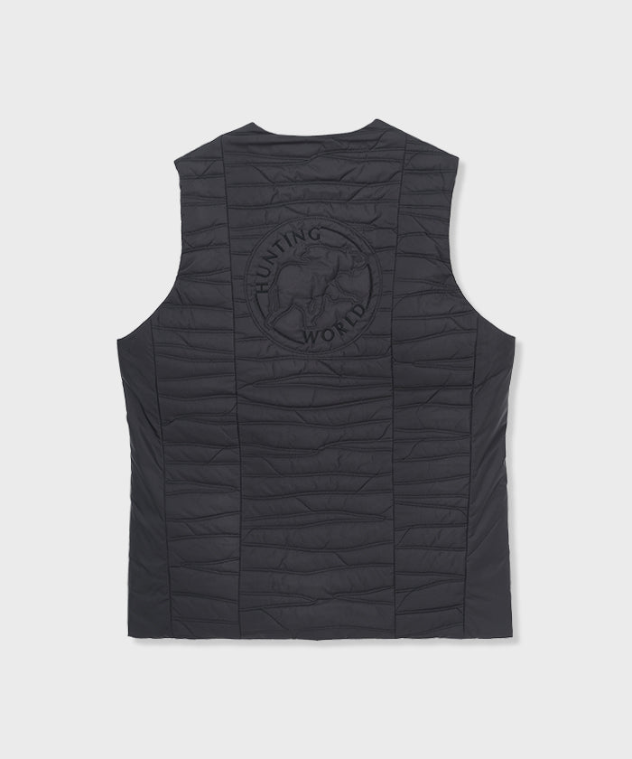 CRAFTED BY DESCENTE.LAB[ヒートナビ キルティングベスト FVE46M]ブラック6234601108メンズ