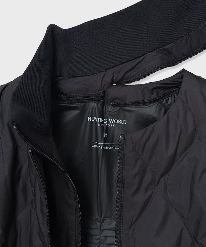 CRAFTED BY DESCENTE.LAB[インナーダウンロングスリーブシャツ FTZ45M]ブラック6234601008メンズ