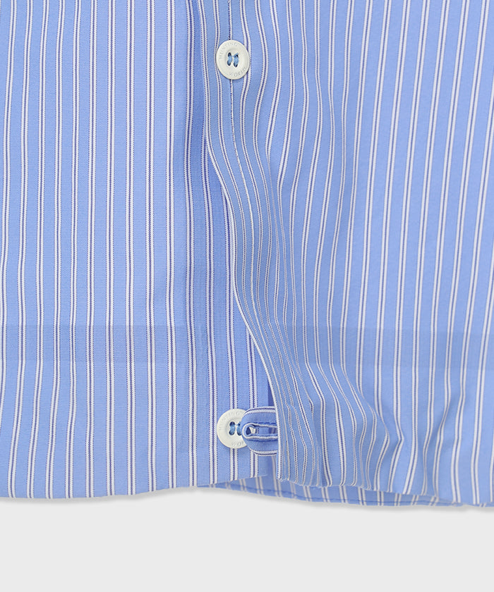 CRAFTED BY DESCENTE.LAB[シンセティック・ブロードクロス ボクシーフィット長袖シャツ FLS70M]ライトブルー 6234601260メンズ