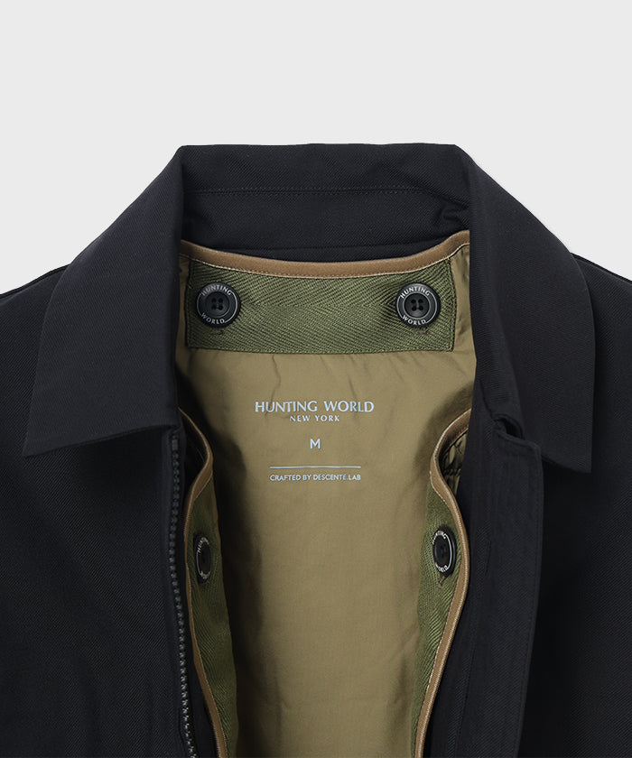 CRAFTED BY DESCENTE.LAB[ATYストレッチウーブン キルティングショートライナーコート FJK39M]ブラック6234600608メンズ