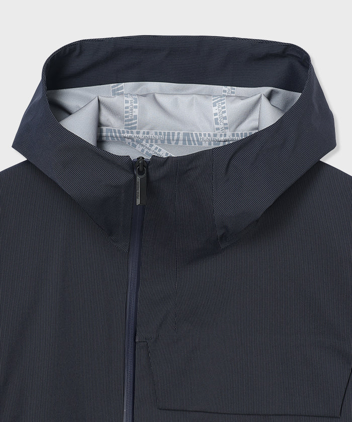 CRAFTED BY DESCENTE.LAB[ハードシェル アシンメトリーフィールドジャケット FWB61M]ネイビー6234600478メンズ