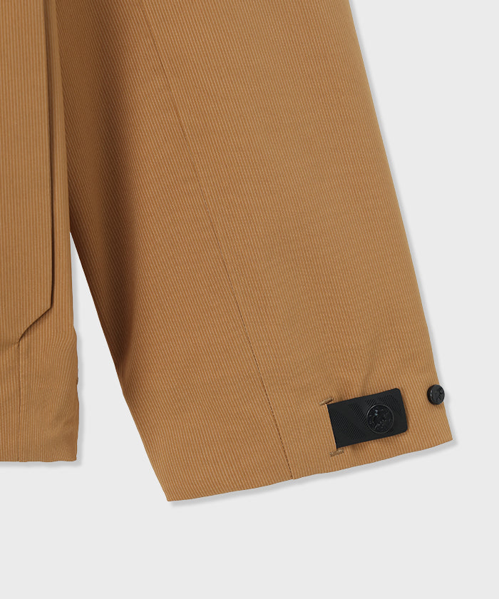 CRAFTED BY DESCENTE.LAB[ハードシェル アシンメトリーフィールドジャケット FWB61M]キャメル6234600434メンズ