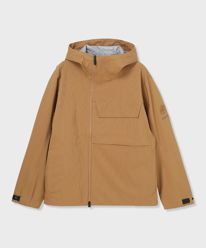 CRAFTED BY DESCENTE.LAB[ハードシェル アシンメトリーフィールドジャケット FWB61M]キャメル6234600434メンズ (キャメル)