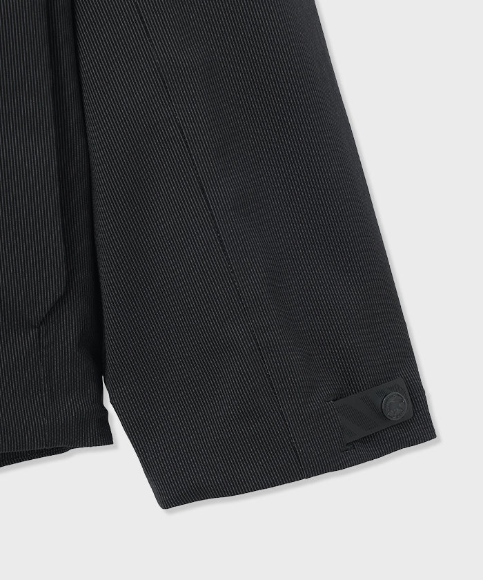 CRAFTED BY DESCENTE.LAB[ハードシェル アシンメトリーフィールドジャケット FWB61M]ブラック6234600408メンズ