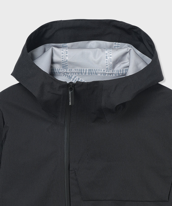 CRAFTED BY DESCENTE.LAB[ハードシェル アシンメトリーフィールドジャケット FWB61M]ブラック6234600408メンズ