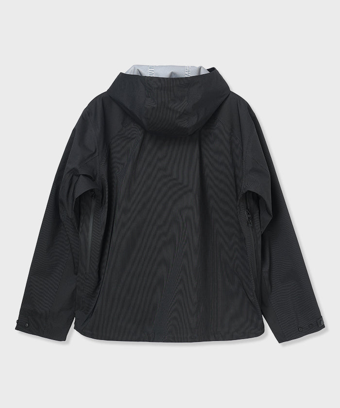 CRAFTED BY DESCENTE.LAB[ハードシェル アシンメトリーフィールドジャケット FWB61M]ブラック6234600408メンズ