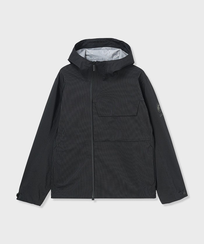 CRAFTED BY DESCENTE.LAB[ハードシェル アシンメトリーフィールドジャケット FWB61M]ブラック6234600408メンズ (ブラック)