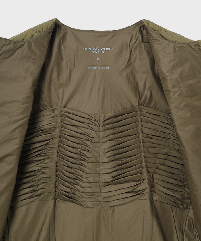 CRAFTED BY DESCENTE.LAB[ヒートナビ キルティングベスト FVE46M]オリーブ6234601146メンズ