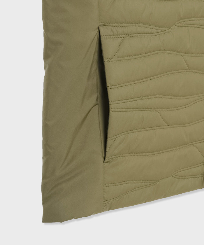 CRAFTED BY DESCENTE.LAB[ヒートナビ キルティングベスト FVE46M]オリーブ6234601146メンズ