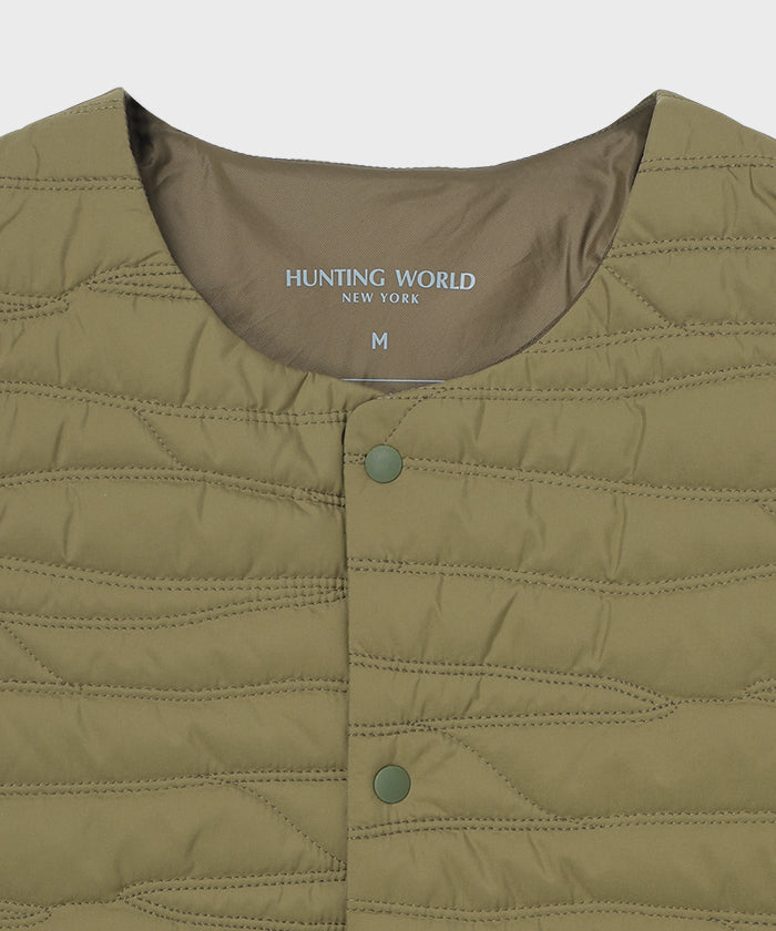 CRAFTED BY DESCENTE.LAB[ヒートナビ キルティングベスト FVE46M]オリーブ6234601146メンズ