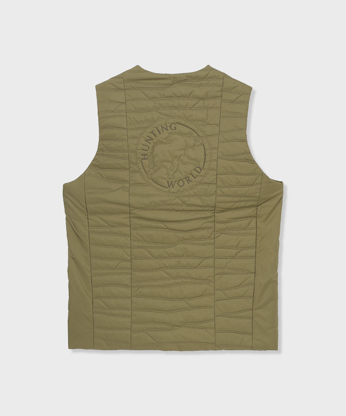 CRAFTED BY DESCENTE.LAB[ヒートナビ キルティングベスト FVE46M]オリーブ6234601146メンズ