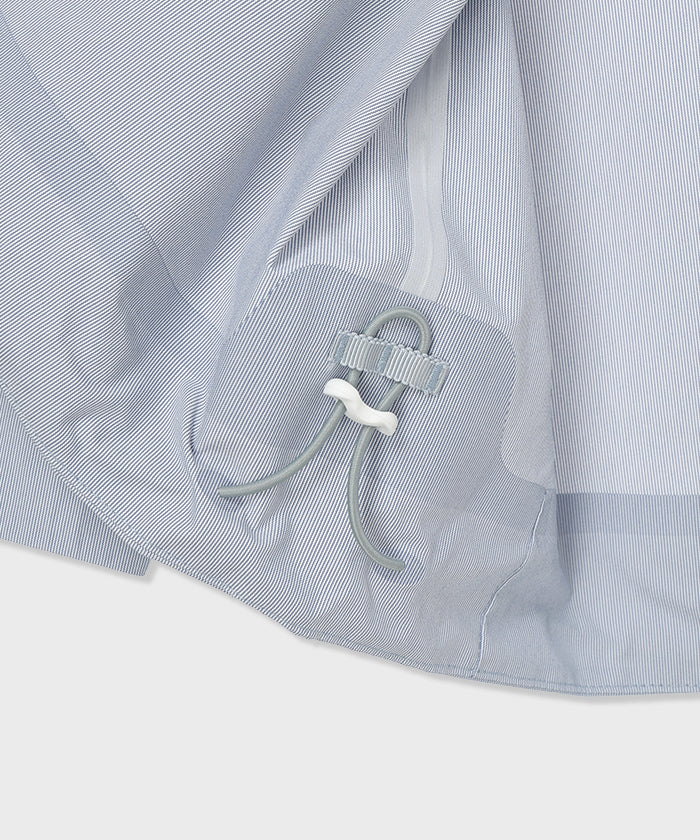 CRAFTED BY DESCENTE.LAB[シンセティック・ブロードクロス ボクシーフィット長袖シャツ FLS70M]グレー6234601205メンズ