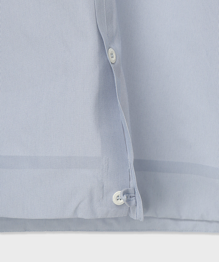 CRAFTED BY DESCENTE.LAB[シンセティック・ブロードクロス ボクシーフィット長袖シャツ FLS70M]グレー6234601205メンズ