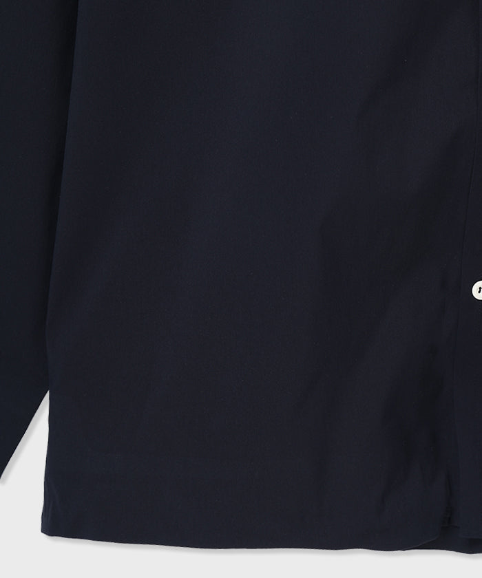 CRAFTED BY DESCENTE.LAB[タイプライタークロス ボクシーフィット長袖シャツ FLS71M]ネイビー6234601378メンズ