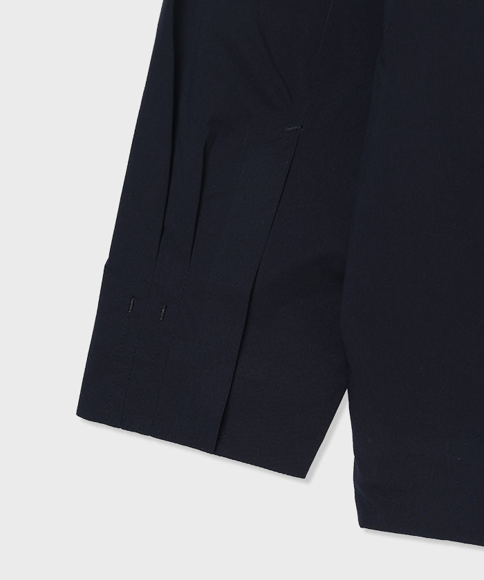 CRAFTED BY DESCENTE.LAB[タイプライタークロス ボクシーフィット長袖シャツ FLS71M]ネイビー6234601378メンズ