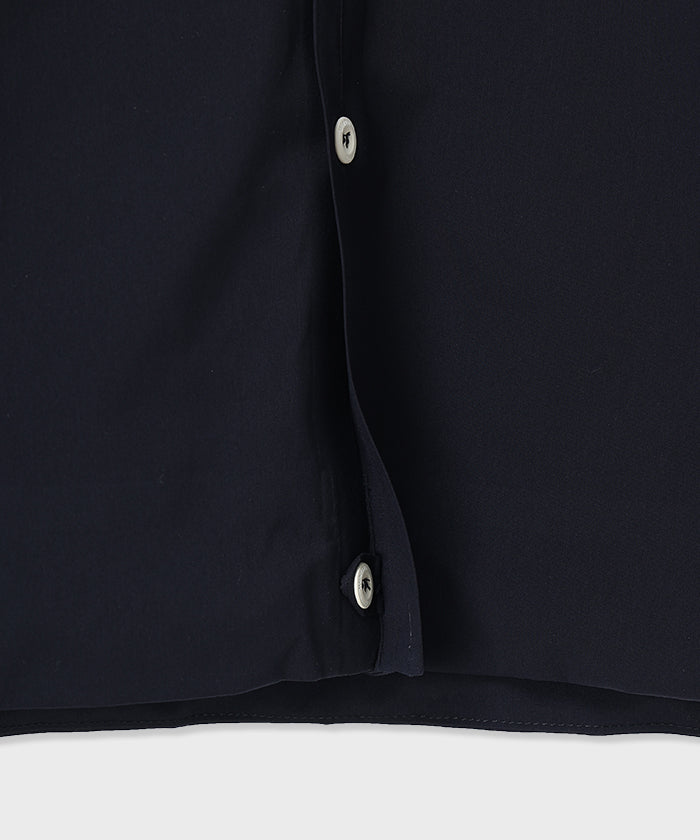 CRAFTED BY DESCENTE.LAB[タイプライタークロス ボクシーフィット長袖シャツ FLS71M]ネイビー6234601378メンズ
