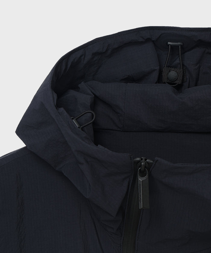 CRAFTED BY DESCENTE.LAB[リンクルリップストップ エアリーパッカブルジャケット FJK40M]ブラック6234600908メンズ