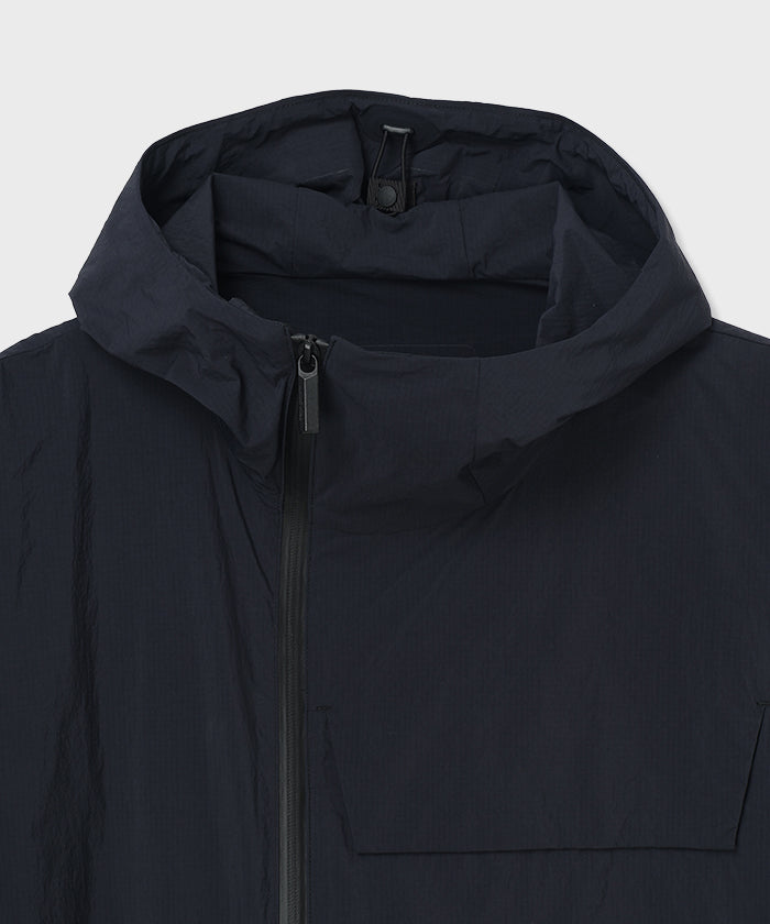 CRAFTED BY DESCENTE.LAB[リンクルリップストップ エアリーパッカブルジャケット FJK40M]ブラック6234600908メンズ