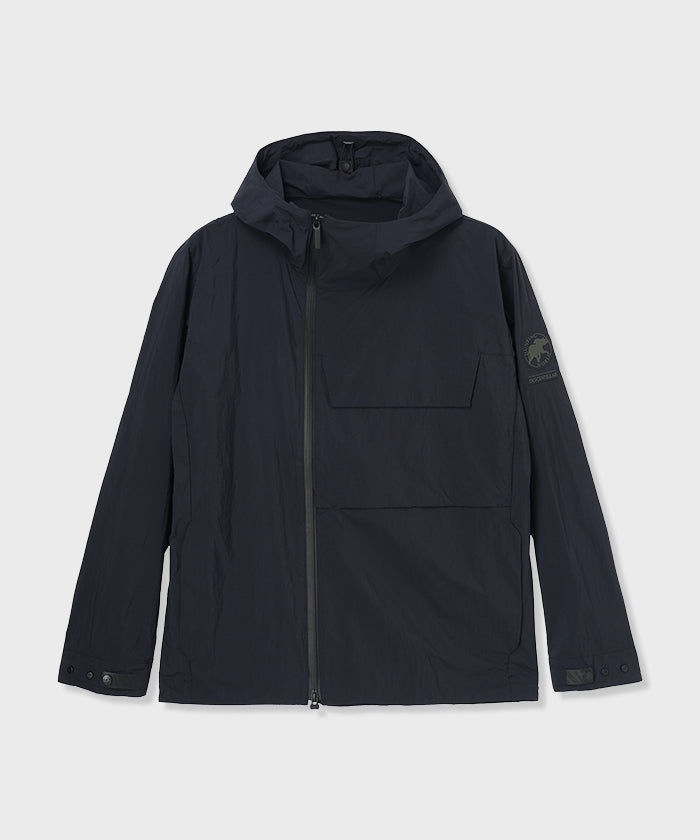 CRAFTED BY DESCENTE.LAB[リンクルリップストップ エアリーパッカブルジャケット FJK40M]ブラック6234600908メンズ (ブラック)