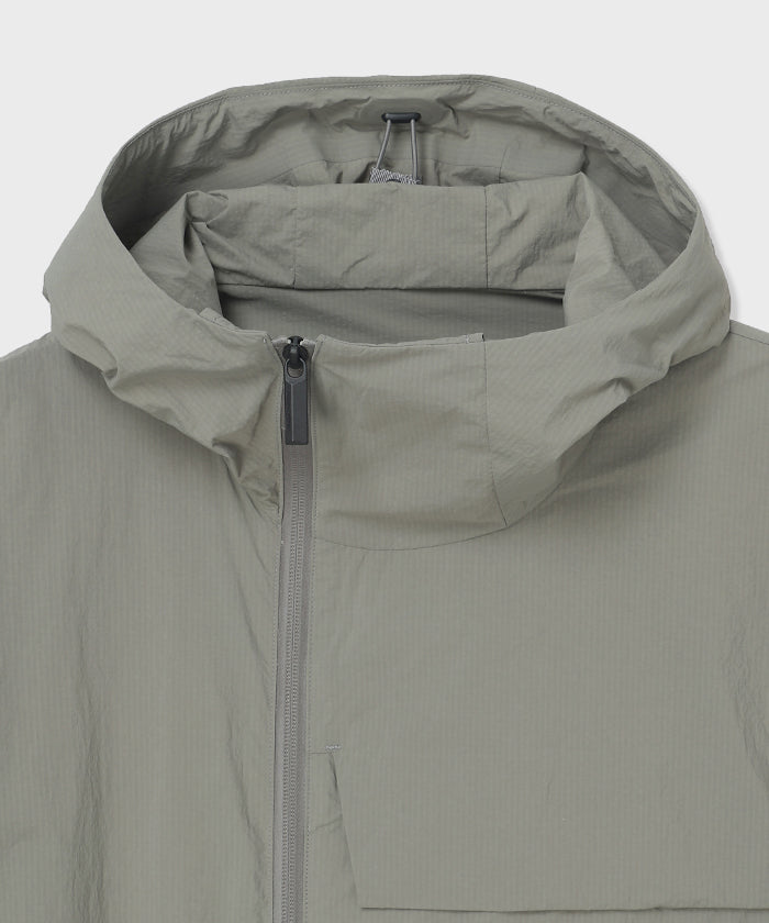 CRAFTED BY DESCENTE.LAB[リンクルリップストップ エアリーパッカブルジャケット FJK40M]グレー6234600905メンズ