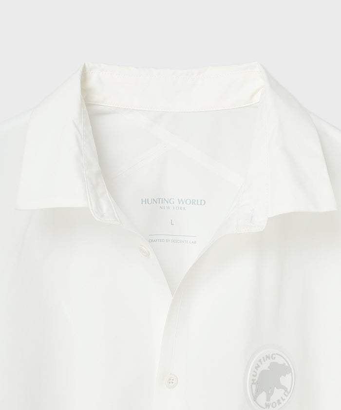 CRAFTED BY DESCENTE.LAB[タイプライタークロス ボクシーフィット長袖シャツ FLS71M]ホワイト6234601300メンズ