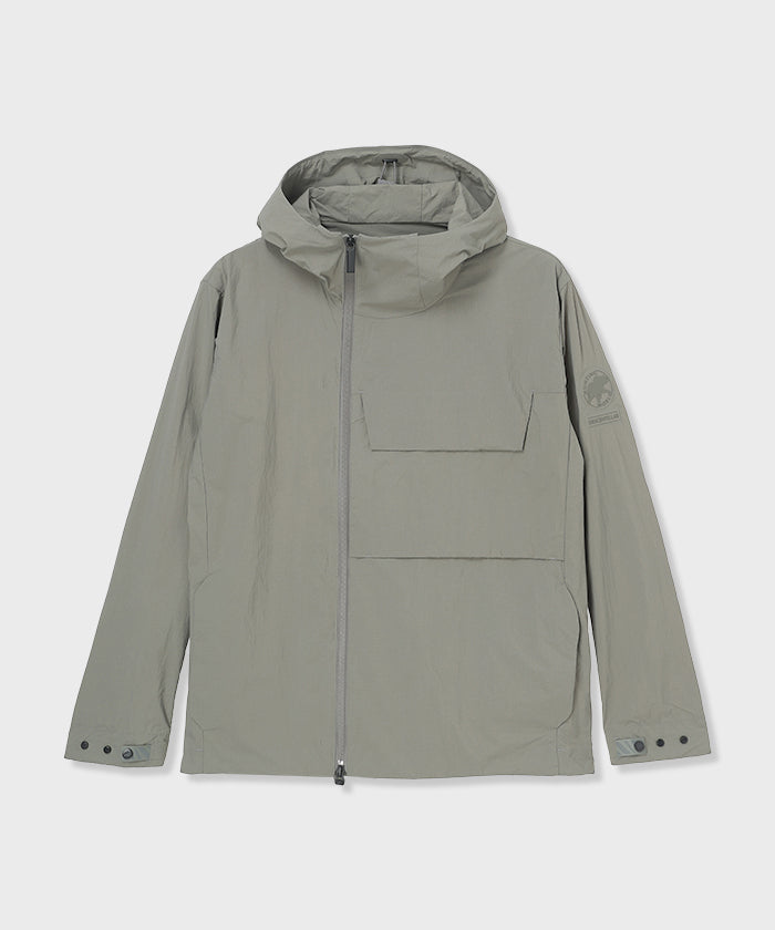 CRAFTED BY DESCENTE.LAB[リンクルリップストップ エアリーパッカブルジャケット FJK40M]グレー6234600905メンズ (グレー)