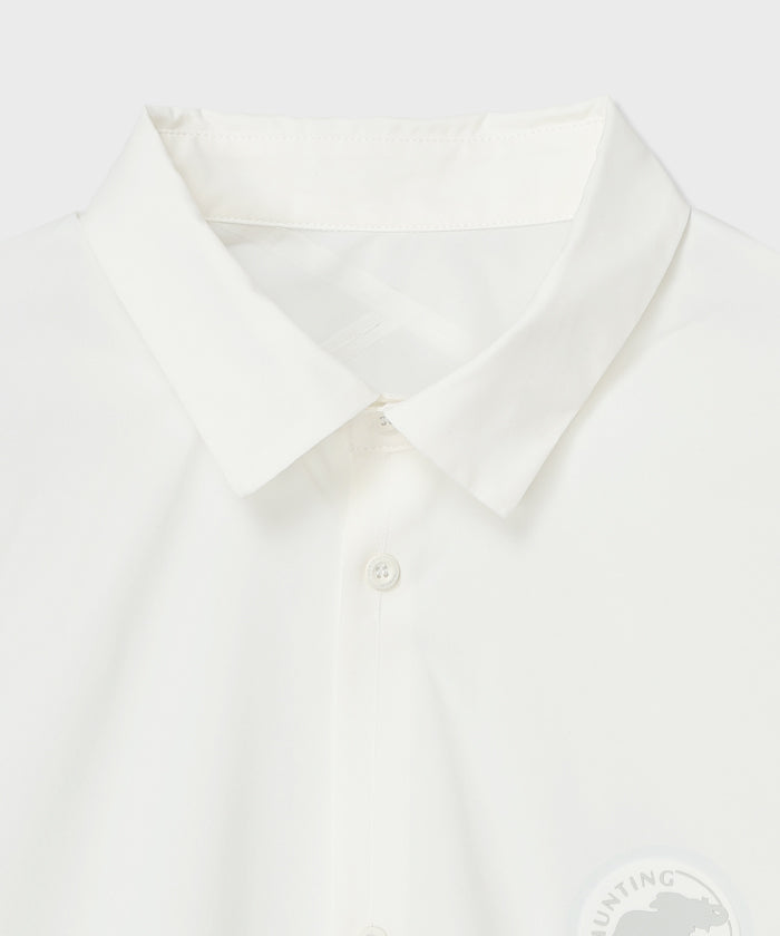 CRAFTED BY DESCENTE.LAB[タイプライタークロス ボクシーフィット長袖シャツ FLS71M]ホワイト6234601300メンズ