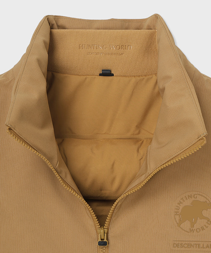 CRAFTED BY DESCENTE.LAB[オルタネイトリーウェーブ ダウンベスト FVE12M]キャメル6234600334メンズ