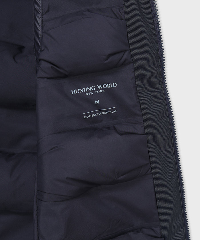 CRAFTED BY DESCENTE.LAB[オルタネイトリーウェーブ ダウンベスト FVE12M]ネイビー6234600378メンズ