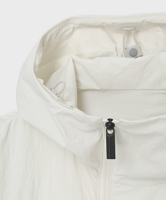 CRAFTED BY DESCENTE.LAB[リンクルリップストップ エアリーパッカブルジャケット FJK40M]ホワイト6234600900メンズ