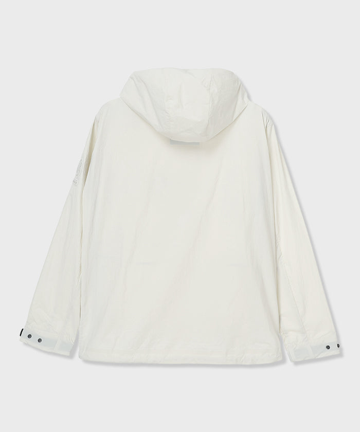 CRAFTED BY DESCENTE.LAB[リンクルリップストップ エアリーパッカブルジャケット FJK40M]ホワイト6234600900メンズ